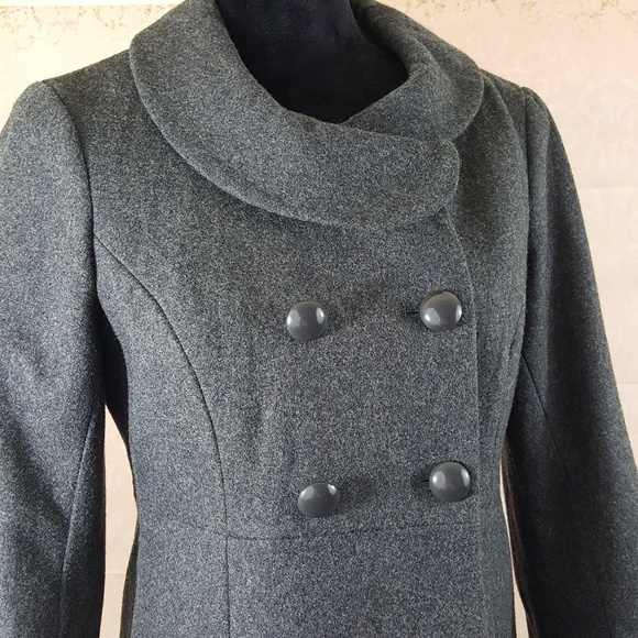 Guess Wool Blend Pea Coat Sz Medium - Picture 6 of 8